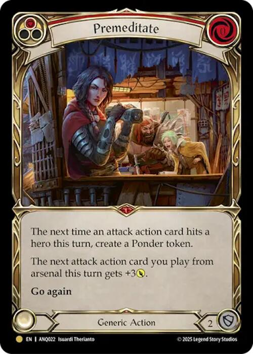 Premeditate (Red) (Gold) [ANQ022] (Compendium of Rathe - Antiquity Pack)  Rainbow Foil | Gamers Paradise
