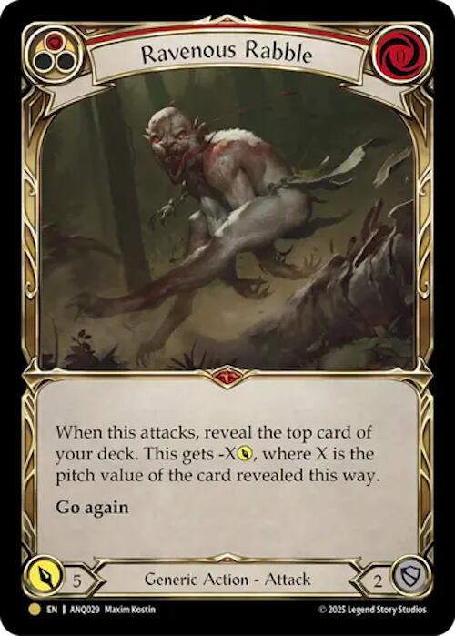Ravenous Rabble (Red) (Gold) [ANQ029] (Compendium of Rathe - Antiquity Pack) | Gamers Paradise