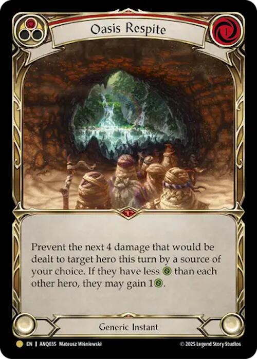 Oasis Respite (Red) (Gold) [ANQ035] (Compendium of Rathe - Antiquity Pack) | Gamers Paradise