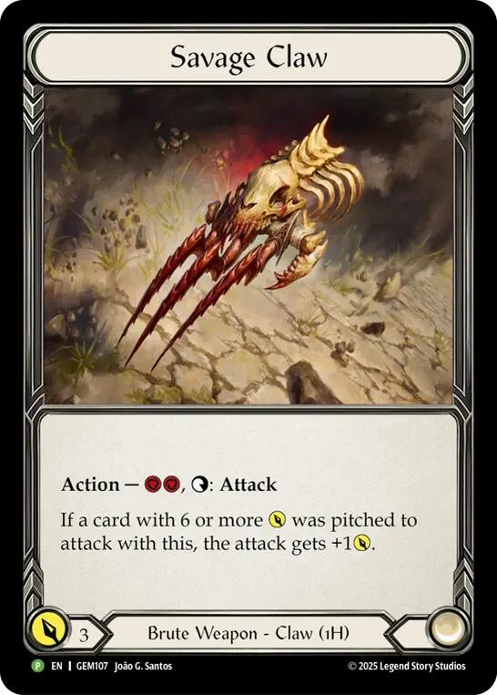 Savage Claw [GEM107] (GEM Pack 4)  Cold Foil | Gamers Paradise