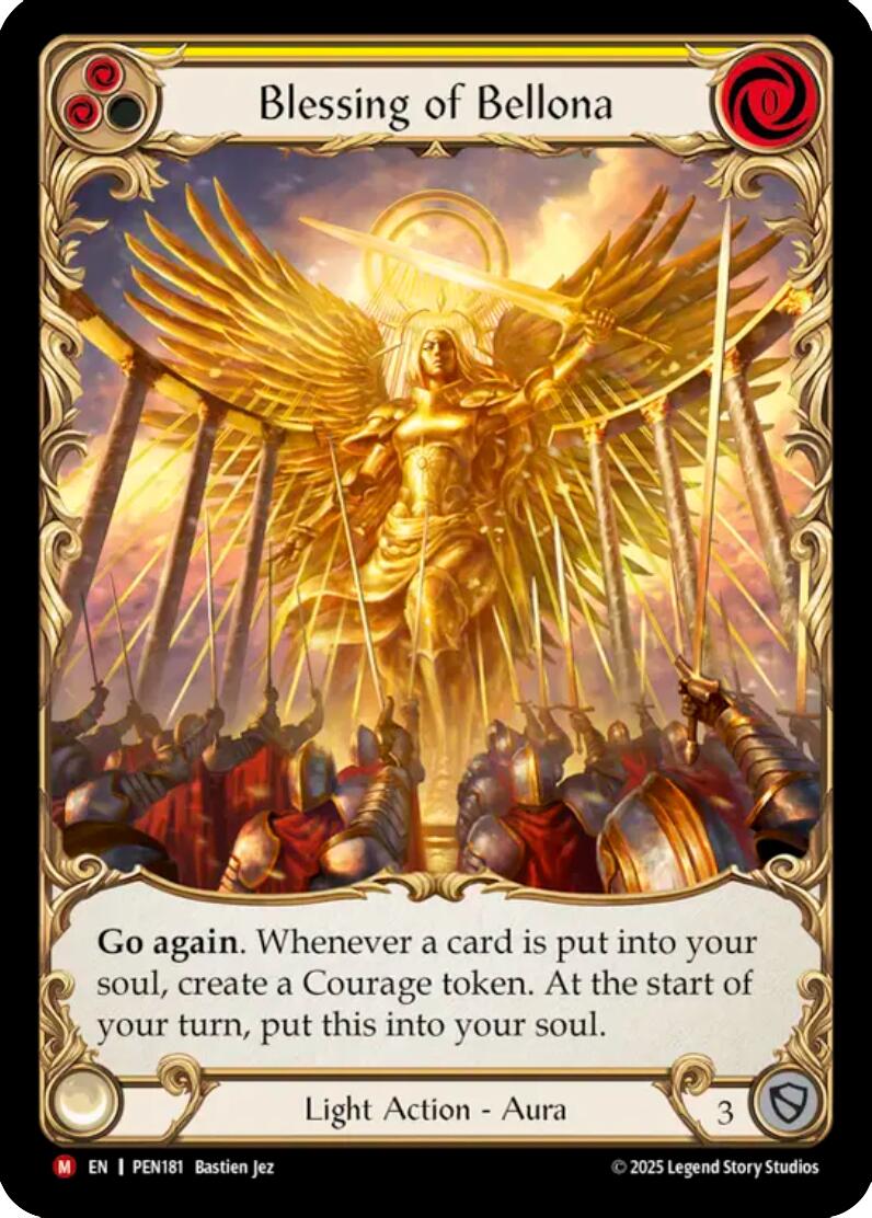 Blessing Of Bellona (Yellow) (Extended Art) [PEN181] (Compendium of Rathe)  Cold Foil | Gamers Paradise