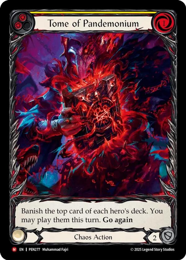 Tome Of Pandemonium (Yellow) (Extended Art) [PEN277] (Compendium of Rathe)  Rainbow Foil | Gamers Paradise
