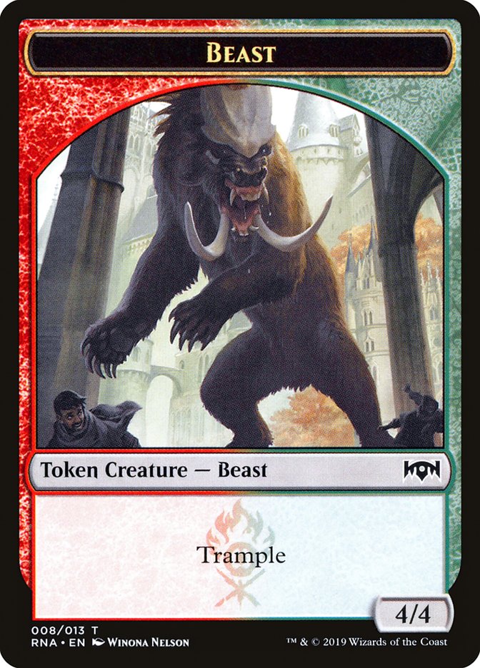 Beast Token [Ravnica Allegiance Tokens] | Gamers Paradise
