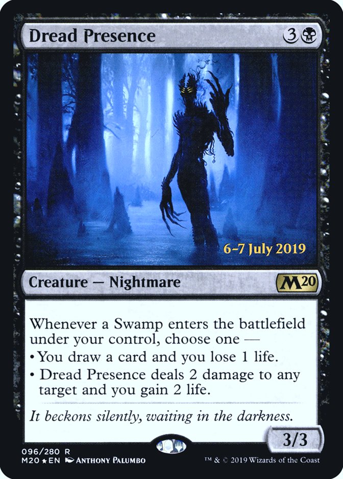 Dread Presence [Core Set 2020 Prerelease Promos] | Gamers Paradise