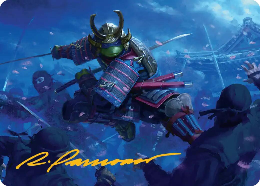Leonardo, Sewer Samurai Art Card (1/54) (Gold-Stamped Signature) [Teenage Mutant Ninja Turtles Art Series] | Gamers Paradise