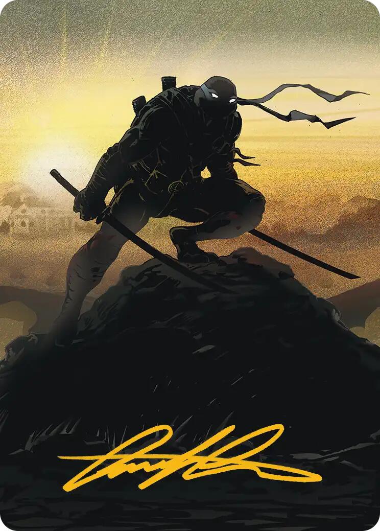 Leonardo, Sewer Samurai Art Card (20/54) (Gold-Stamped Signature) [Teenage Mutant Ninja Turtles Art Series] | Gamers Paradise