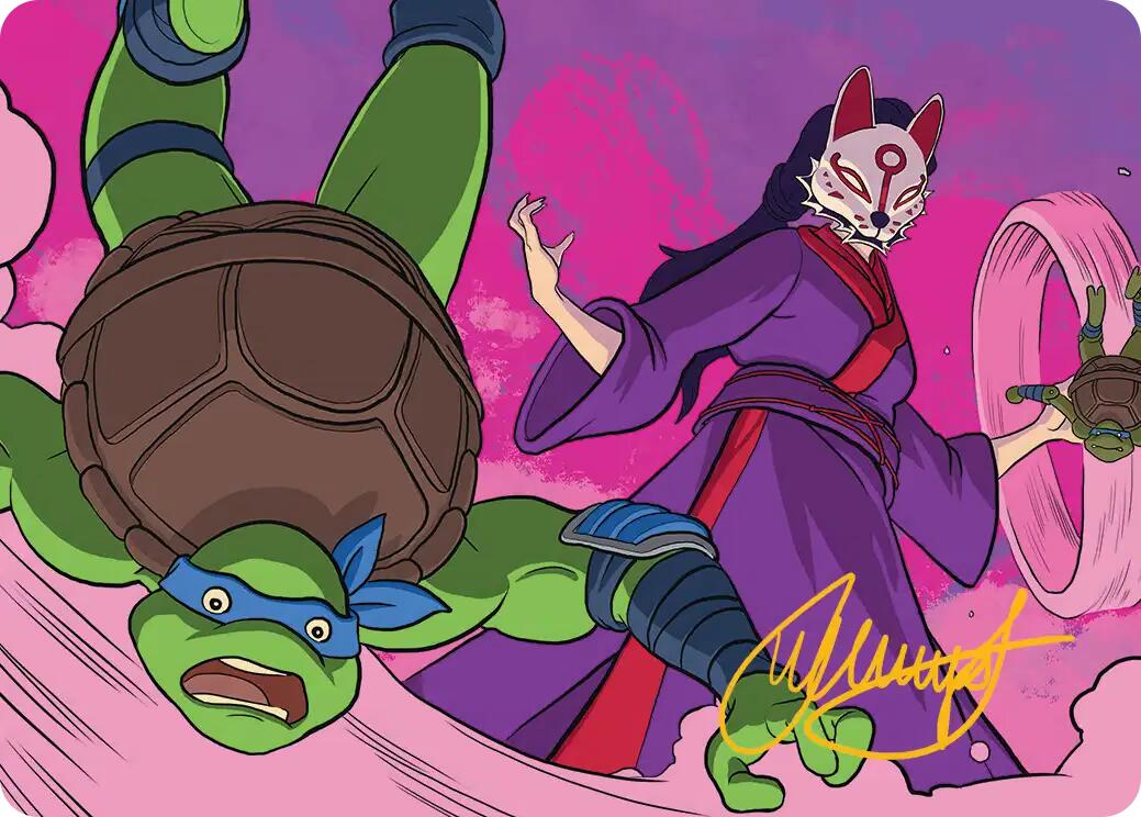 Kitsune's Technique Art Card (Gold-Stamped Signature) [Teenage Mutant Ninja Turtles Art Series] | Gamers Paradise