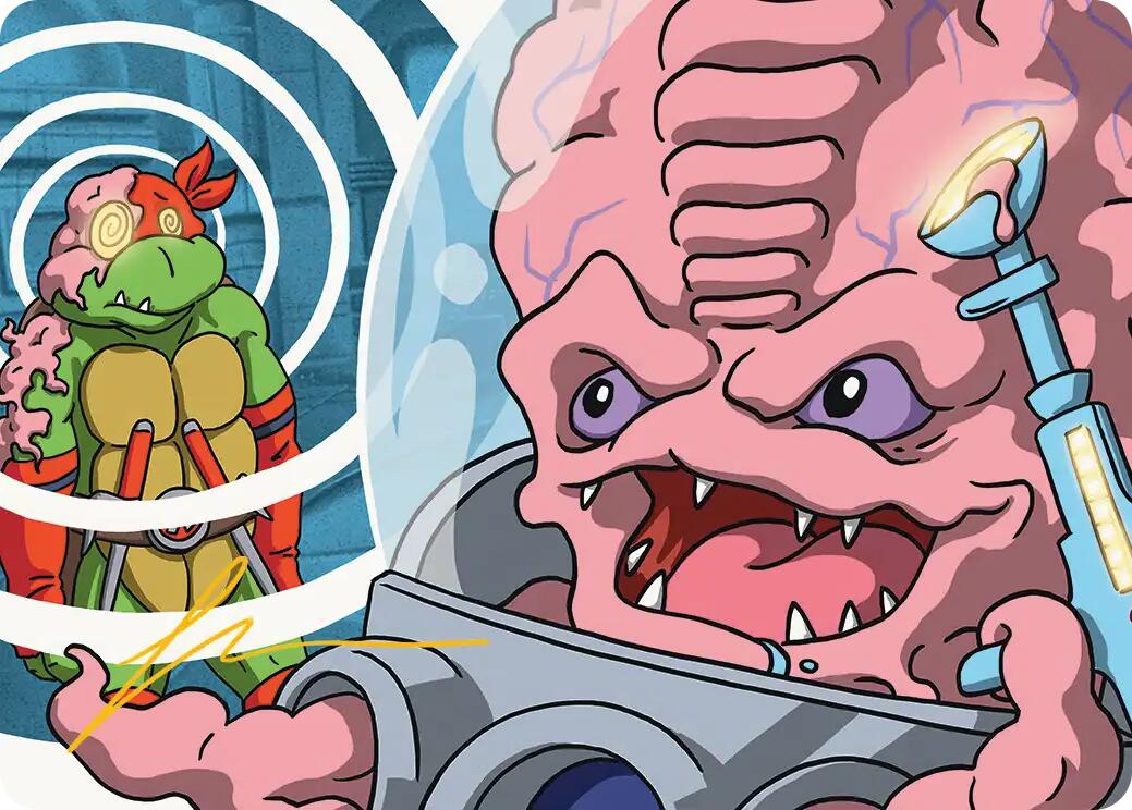 Krang, Master Mind Art Card (25/54) (Gold-Stamped Signature) [Teenage Mutant Ninja Turtles Art Series] | Gamers Paradise