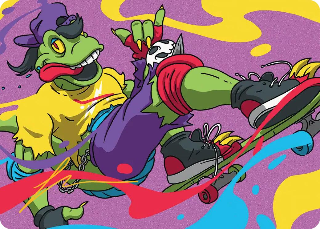 Mondo Gecko Art Card (Gold-Stamped Signature) [Teenage Mutant Ninja Turtles Art Series] | Gamers Paradise