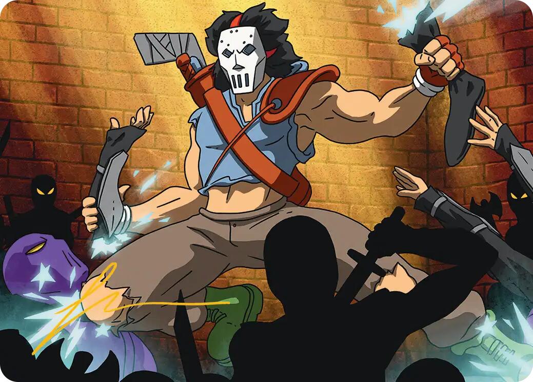 Casey Jones, Vigilante Art Card (Gold-Stamped Signature) [Teenage Mutant Ninja Turtles Art Series] | Gamers Paradise