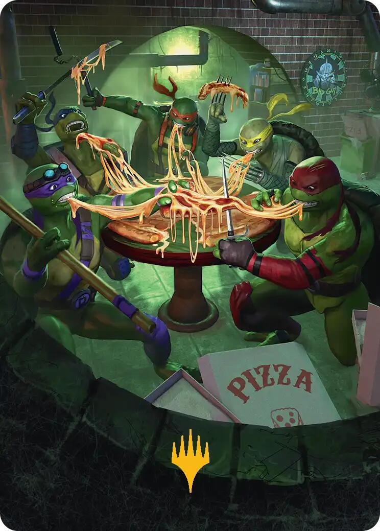 Food Chain Art Card (Gold-Stamped) [Teenage Mutant Ninja Turtles Art Series] | Gamers Paradise