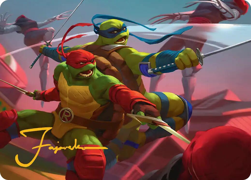 Raph & Leo, Sibling Rivals Art Card (Gold-Stamped Signature) [Teenage Mutant Ninja Turtles Art Series] | Gamers Paradise