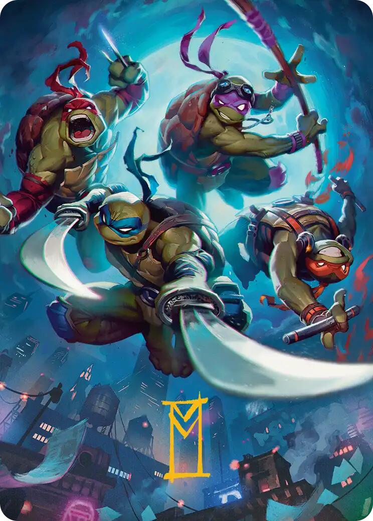 Heroes in a Half Shell Art Card (Gold-Stamped Signature) [Teenage Mutant Ninja Turtles Art Series] | Gamers Paradise
