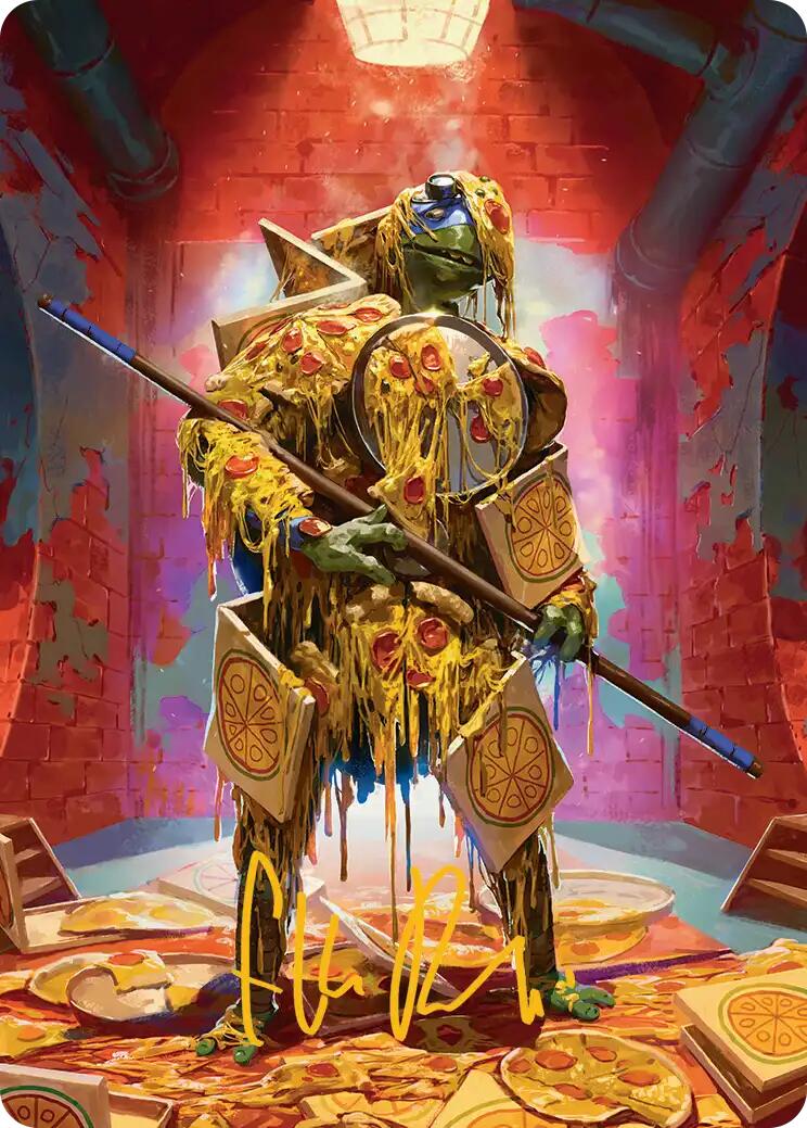 Commander's Plate Art Card (Gold-Stamped Signature) [Teenage Mutant Ninja Turtles Art Series] | Gamers Paradise