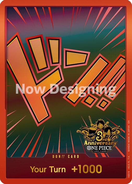 DON!! Card (Japanese Version 3rd Anniversary Set) [One Piece Promotion Cards] | Gamers Paradise