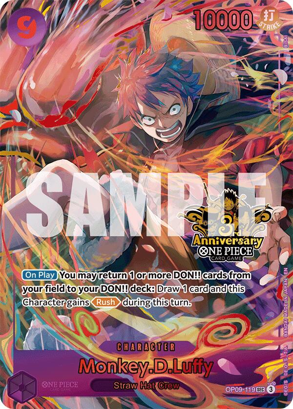Monkey.D.Luffy (Japanese Version 3rd Anniversary Set) [One Piece Promotion Cards] | Gamers Paradise