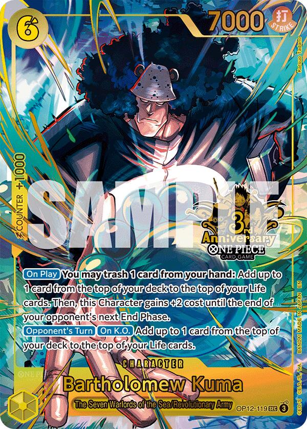 Bartholomew Kuma (Japanese Version 3rd Anniversary Set) [One Piece Promotion Cards] | Gamers Paradise
