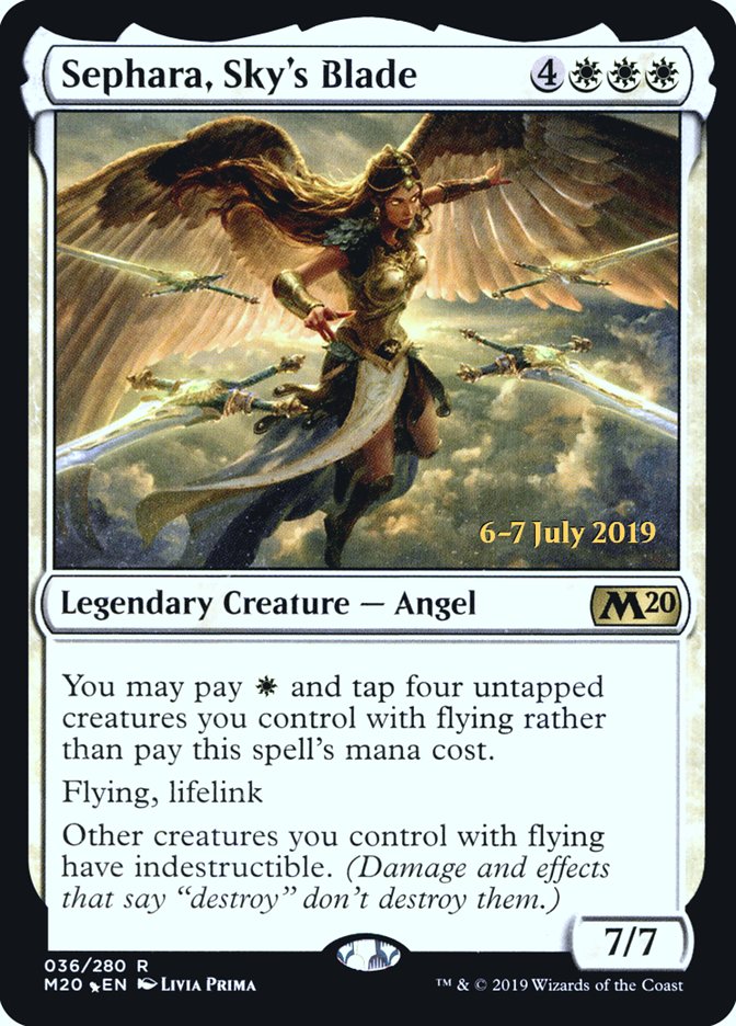 Sephara, Sky's Blade [Core Set 2020 Prerelease Promos] | Gamers Paradise