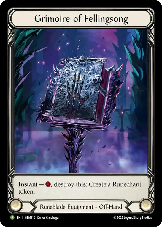 Grimoire of Fellingsong [GEM110] (GEM Pack 4)  Cold Foil | Gamers Paradise