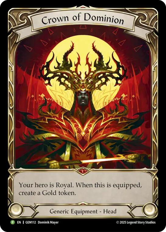 Crown of Dominion (Golden) [GEM112] (GEM Pack 4)  Rainbow Foil | Gamers Paradise