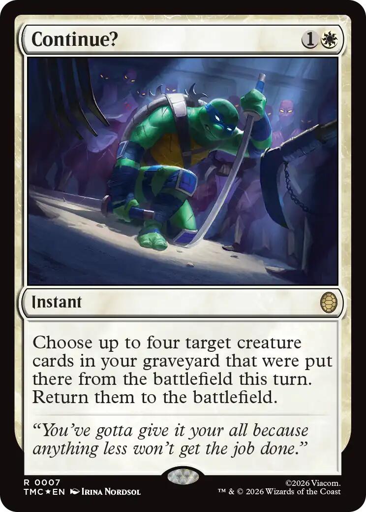 Continue? (Surge Foil) [Teenage Mutant Ninja Turtles Commander] | Gamers Paradise