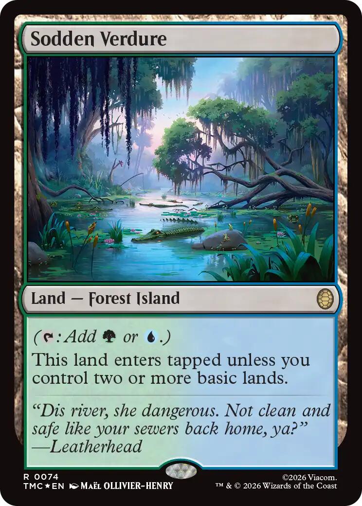 Sodden Verdure (Surge Foil) [Teenage Mutant Ninja Turtles Commander] | Gamers Paradise