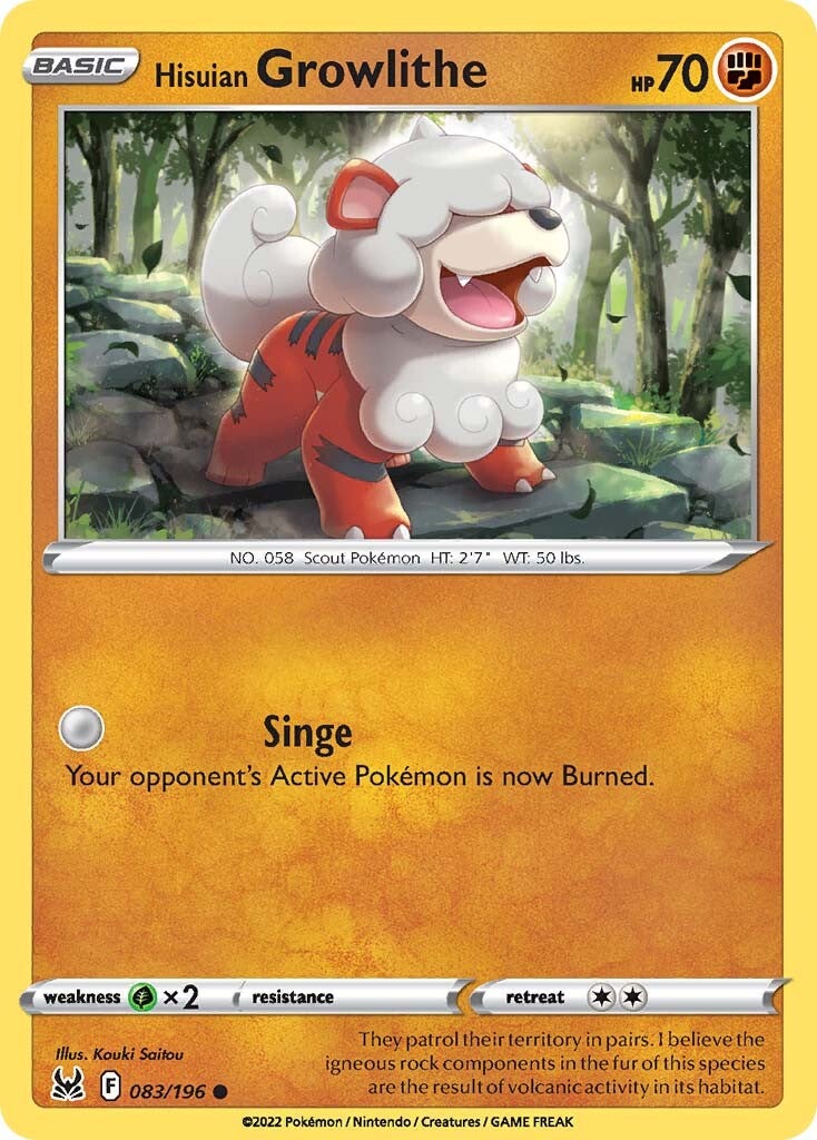Hisuian Growlithe (083/196) [Sword & Shield: Lost Origin] | Gamers Paradise