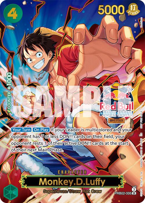 Monkey.D.Luffy (Red Bull Double Don!!) (Winner) (Textured) [One Piece Promotion Cards] | Gamers Paradise