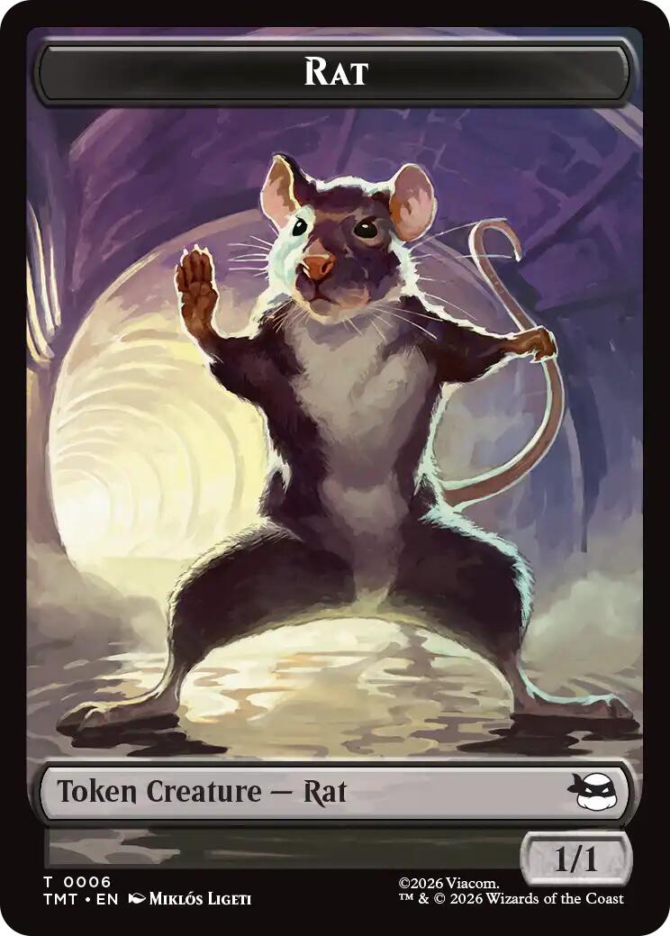 Clue // Rat Double-Sided Token [Teenage Mutant Ninja Turtles Commander Tokens] | Gamers Paradise