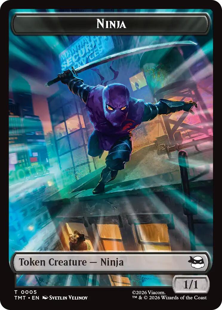 Ninja // Food Double-Sided Token [Teenage Mutant Ninja Turtles Tokens] | Gamers Paradise
