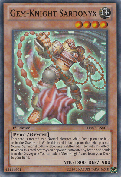 Gem-Knight Sardonyx [HA07-EN001] Super Rare | Gamers Paradise