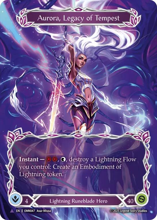 Aurora, Legacy of the Tempest (Marvel) [OMN047] (Omens of the Third Age)  Cold Foil | Gamers Paradise