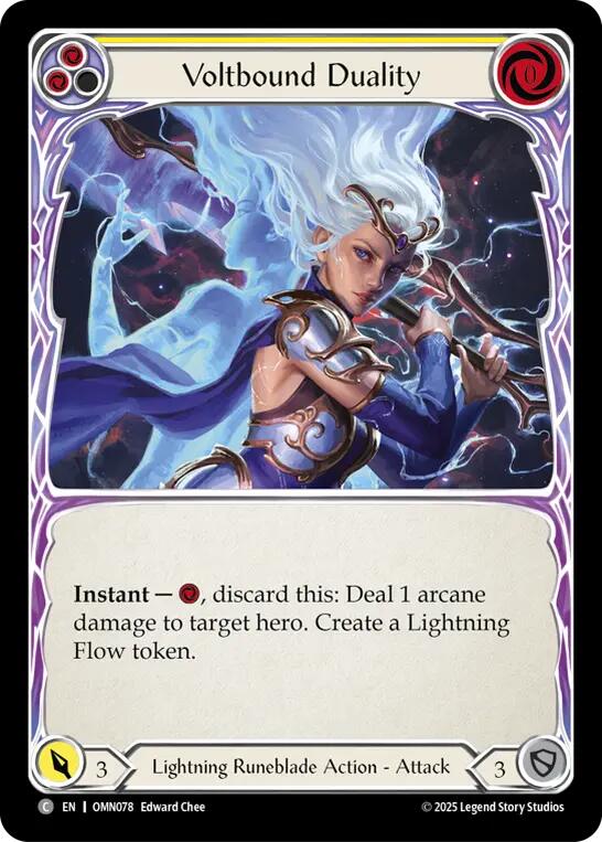 Voltbound Duality (Yellow) [OMN078] (Omens of the Third Age)  Rainbow Foil | Gamers Paradise