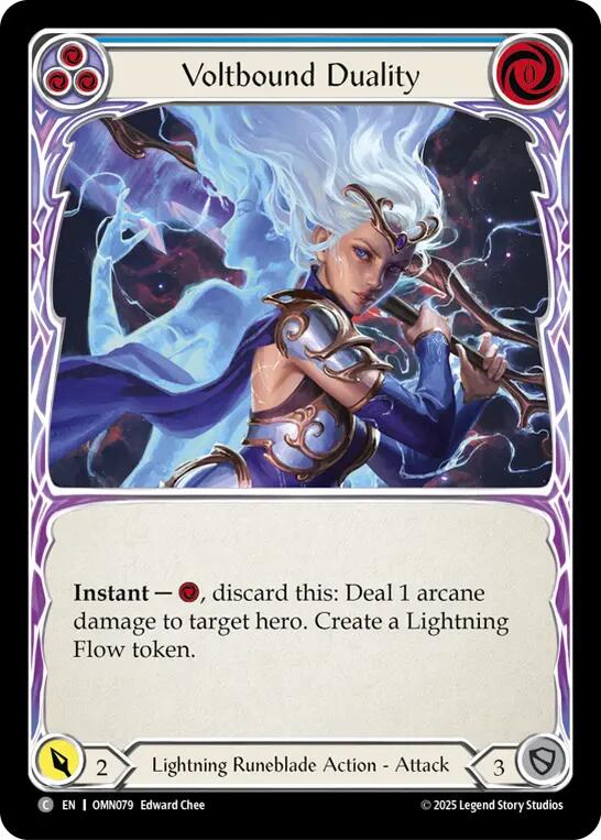 Voltbound Duality (Blue) [OMN079] (Omens of the Third Age)  Rainbow Foil | Gamers Paradise