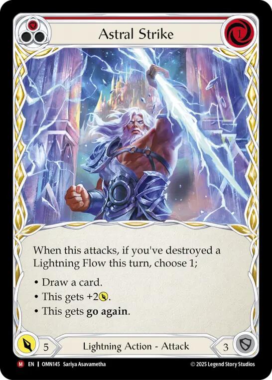 Astral Strike [OMN145] (Omens of the Third Age)  Rainbow Foil | Gamers Paradise