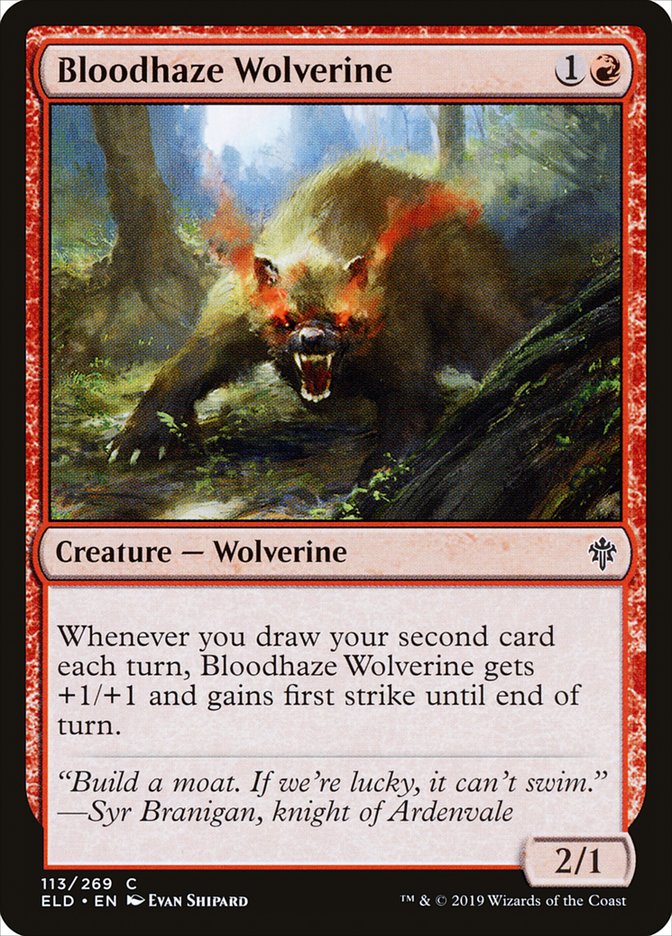 Bloodhaze Wolverine [Throne of Eldraine] | Gamers Paradise