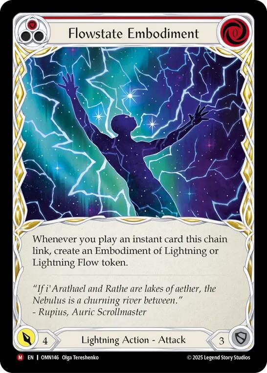 Flowstate Embodiment (Red) [OMN146] (Omens of the Third Age)  Rainbow Foil | Gamers Paradise