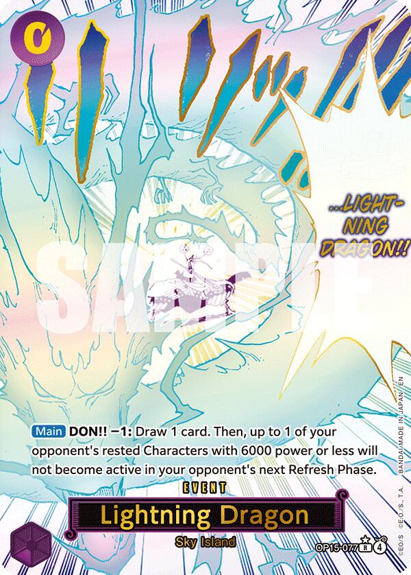 Lightning Dragon (Alternate Art) [Adventure on Kami's Island] | Gamers Paradise
