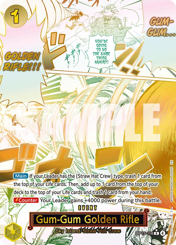 Gum-Gum Golden Rifle (Alternate Art) [Adventure on Kami's Island] | Gamers Paradise