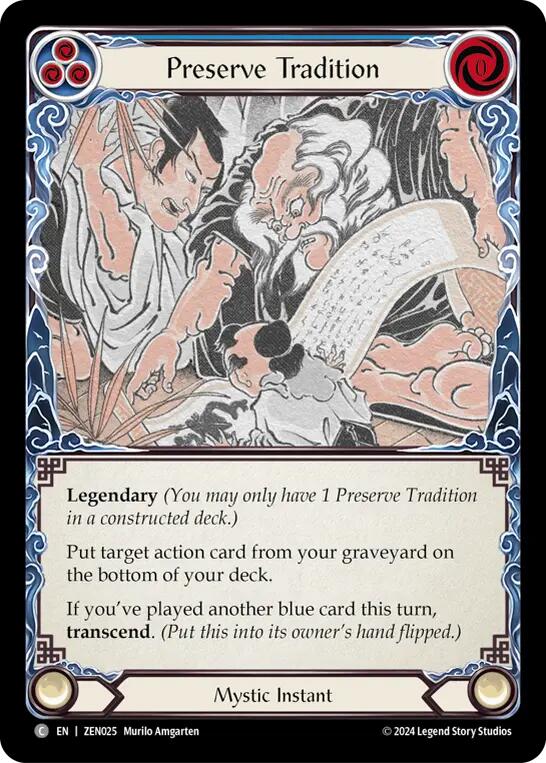 Preserve Tradition // Inner Chi [ZEN025] (Part the Mistveil Zen Blitz Deck) | Gamers Paradise