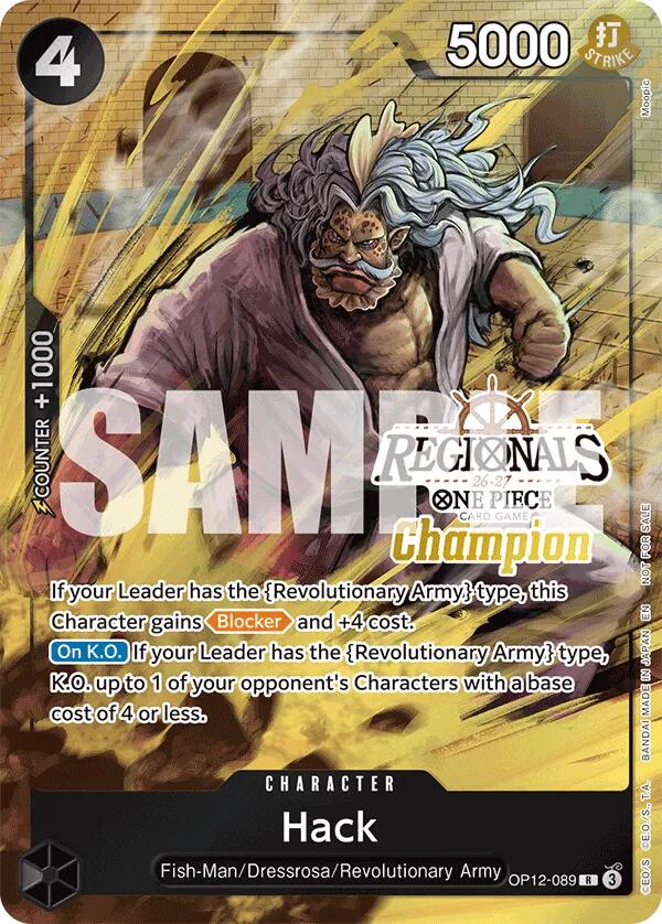 Hack (Regionals Champion Card Set 26-27) [One Piece Promotion Cards] | Gamers Paradise