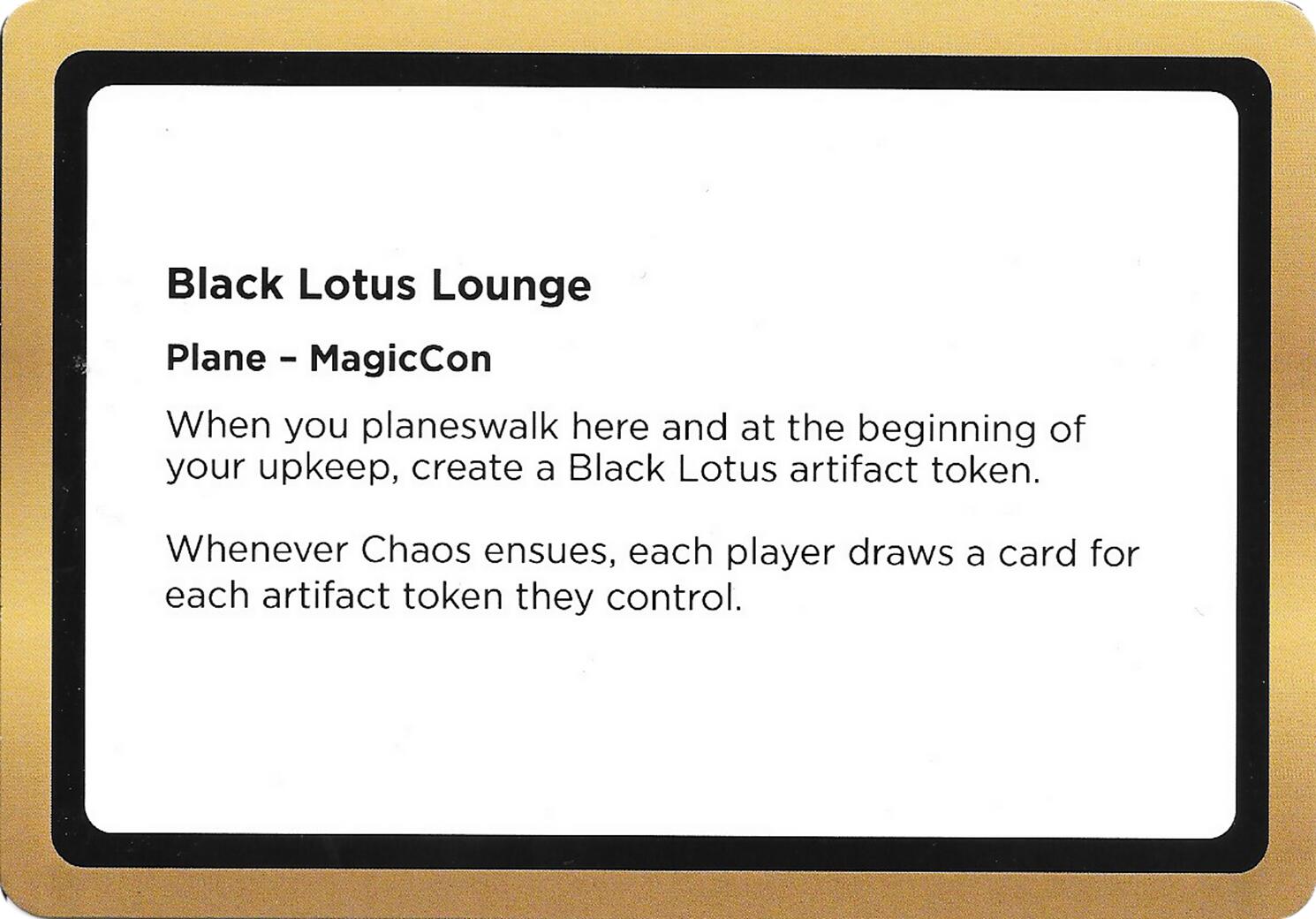 Black Lotus Lounge (Black Lotus Unknown Planechase) [Oversize Cards] | Gamers Paradise
