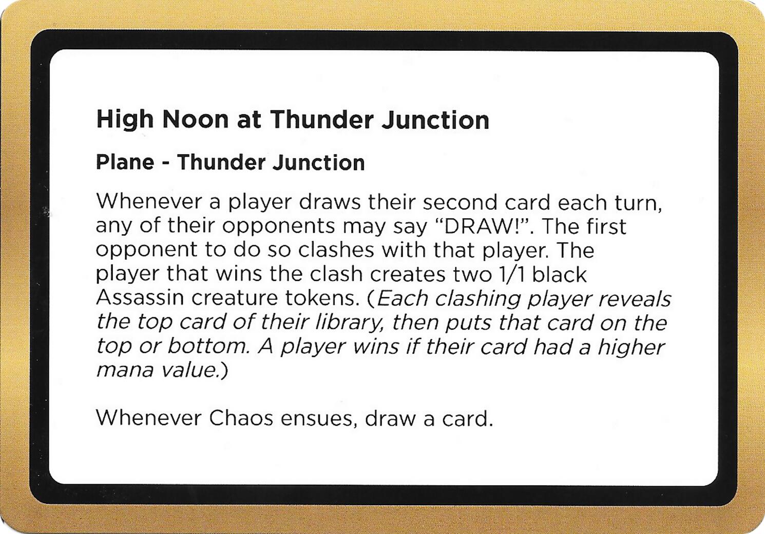 High Noon at Thunder Junction (Black Lotus Unknown Planechase) [Oversize Cards] | Gamers Paradise