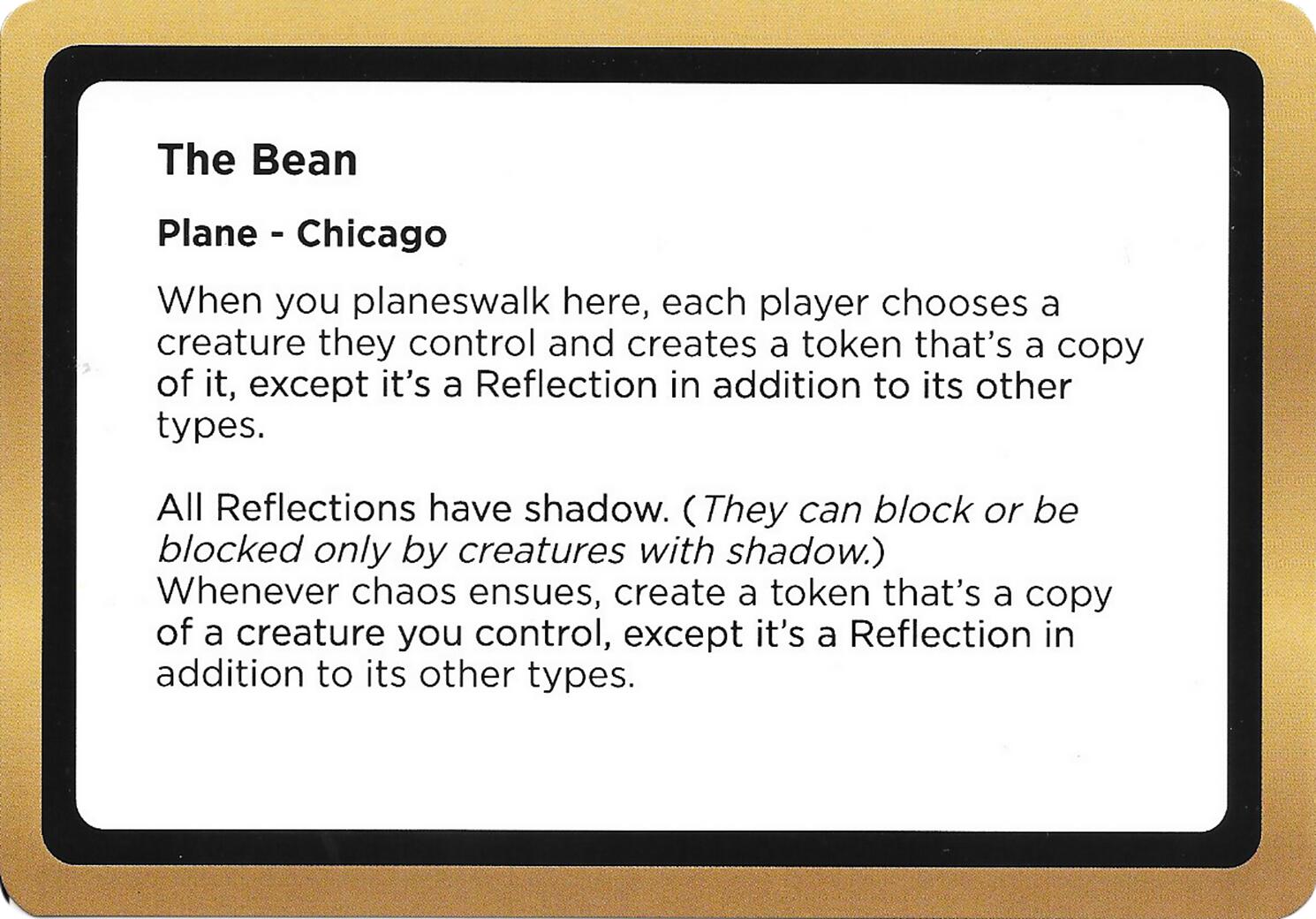 The Bean (Black Lotus Unknown Planechase) [Oversize Cards] | Gamers Paradise