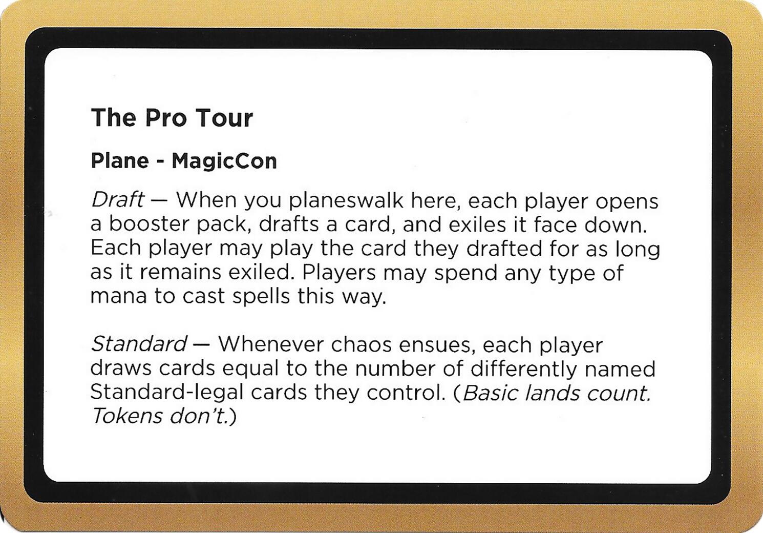 The Pro Tour (Black Lotus Unknown Planechase) [Oversize Cards] | Gamers Paradise