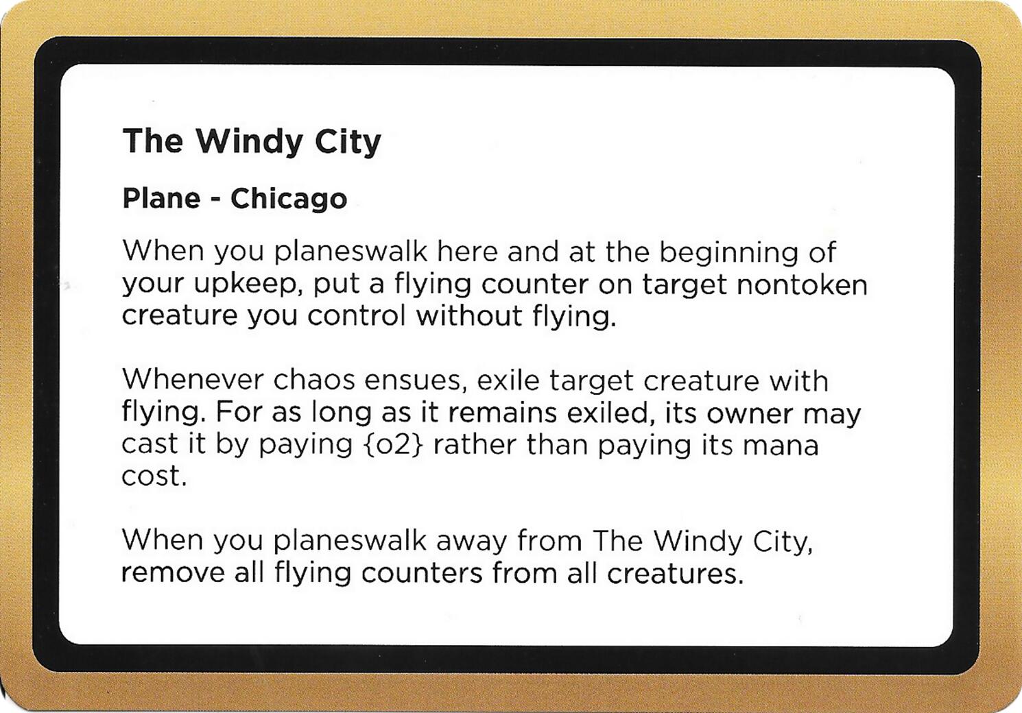 The Windy City (Black Lotus Unknown Planechase) [Oversize Cards] | Gamers Paradise
