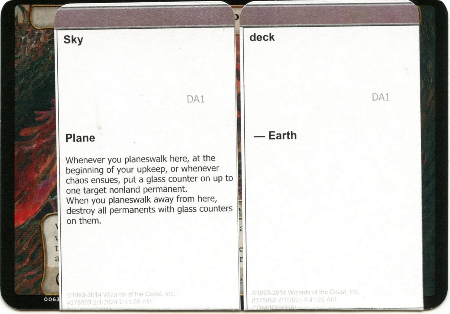 Sky Deck (Black Lotus Unknown Planechase) [Oversize Cards] | Gamers Paradise