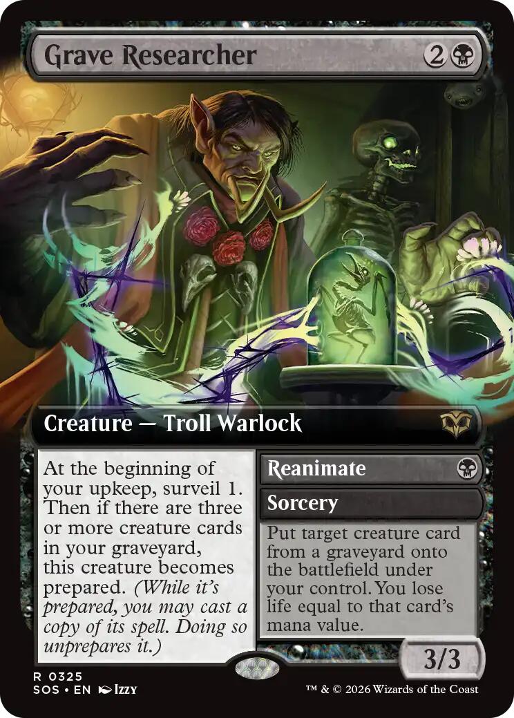 Grave Researcher (Extended Art) [Secrets of Strixhaven] | Gamers Paradise