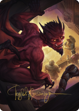 Nefarious Imp Art Card (Gold-Stamped Signature) [Commander Legends: Battle for Baldur's Gate Art Series] | Gamers Paradise