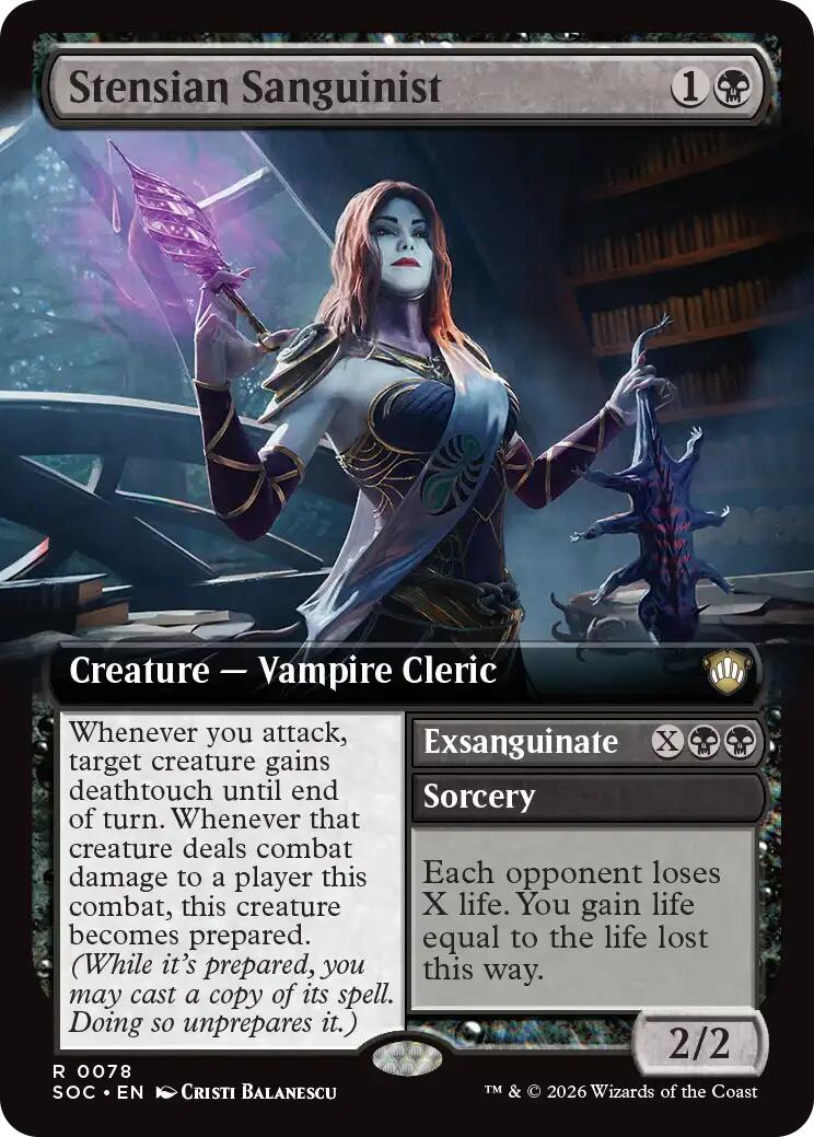 Stensian Sanguinist (Extended Art) [Secrets of Strixhaven Commander] | Gamers Paradise